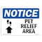 Signmission Sign, 10" H, Rigid Plastic, Pet Relief Area (Up Arrow) Sign, Landscape, 1014-L-17238 OS-NS-P-1014-L-17238 - alternate 1